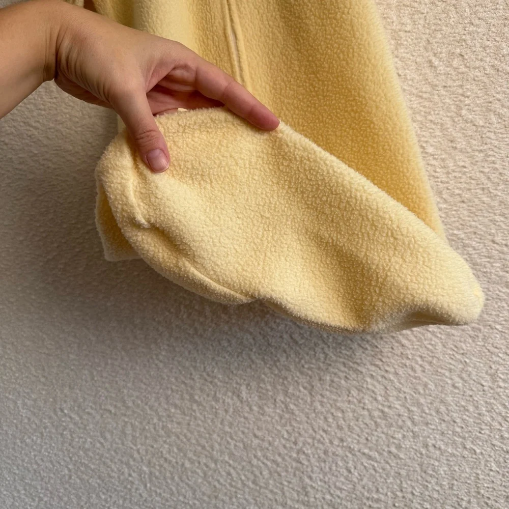 Vintage Carters Yellow Fleece‎ Embroidered Bear Soft Sleepsack Size 0-12 Months